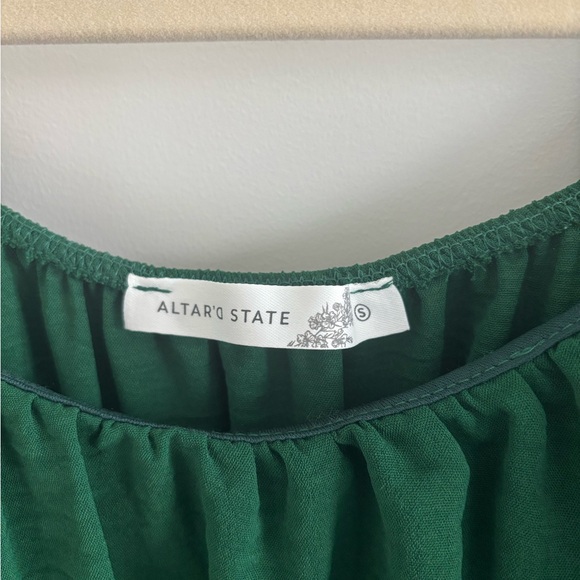 Altar'd State Forest Green Long Sleeve Dress - Picture 2 of 3